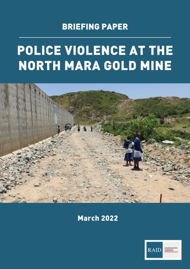 March 2022 Barrick North Mara Gold Mine Briefing RAID