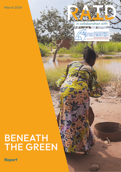 New RAID and AFREWATCH report: Beneath the Green: A critical look at the cost of industrial cobalt mining in the DRC